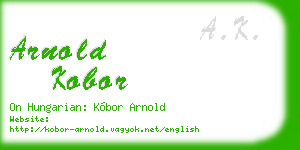 arnold kobor business card